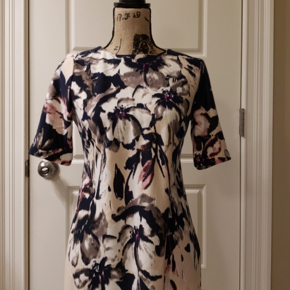 Floral maternity dress. Pink and blue with grey - Picture 2 of 5